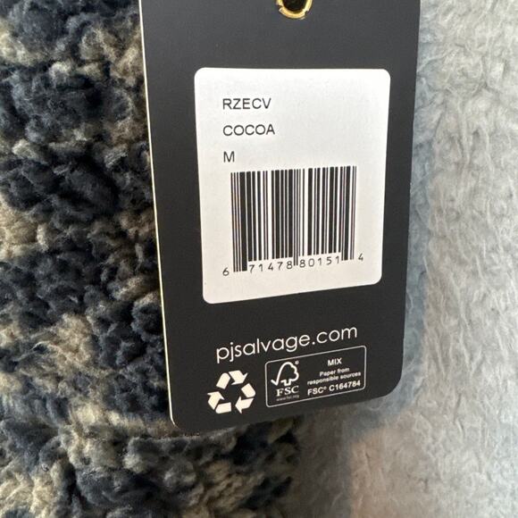 P.J. Salvage Live Life Cozy Sherpa Animal Print Puffer Vest Cocoa Size M NWT - Picture 6 of 9